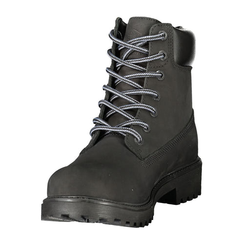 Lumberjack Black Leather Mens Sneaker