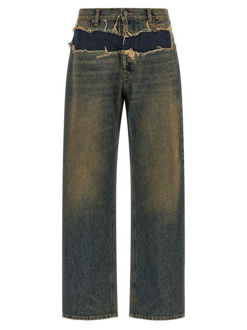 Maison Margiela Blue Cotton Straight-Leg Jeans