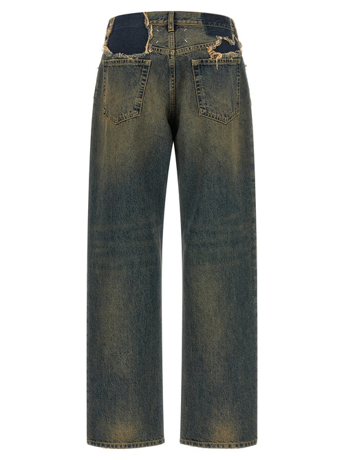 Maison Margiela Blue Cotton Straight-Leg Jeans