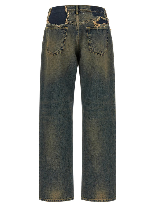 Maison Margiela Blue Cotton Straight-Leg Jeans