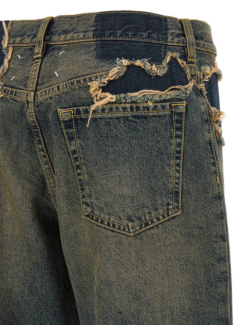 Maison Margiela Blue Cotton Straight-Leg Jeans