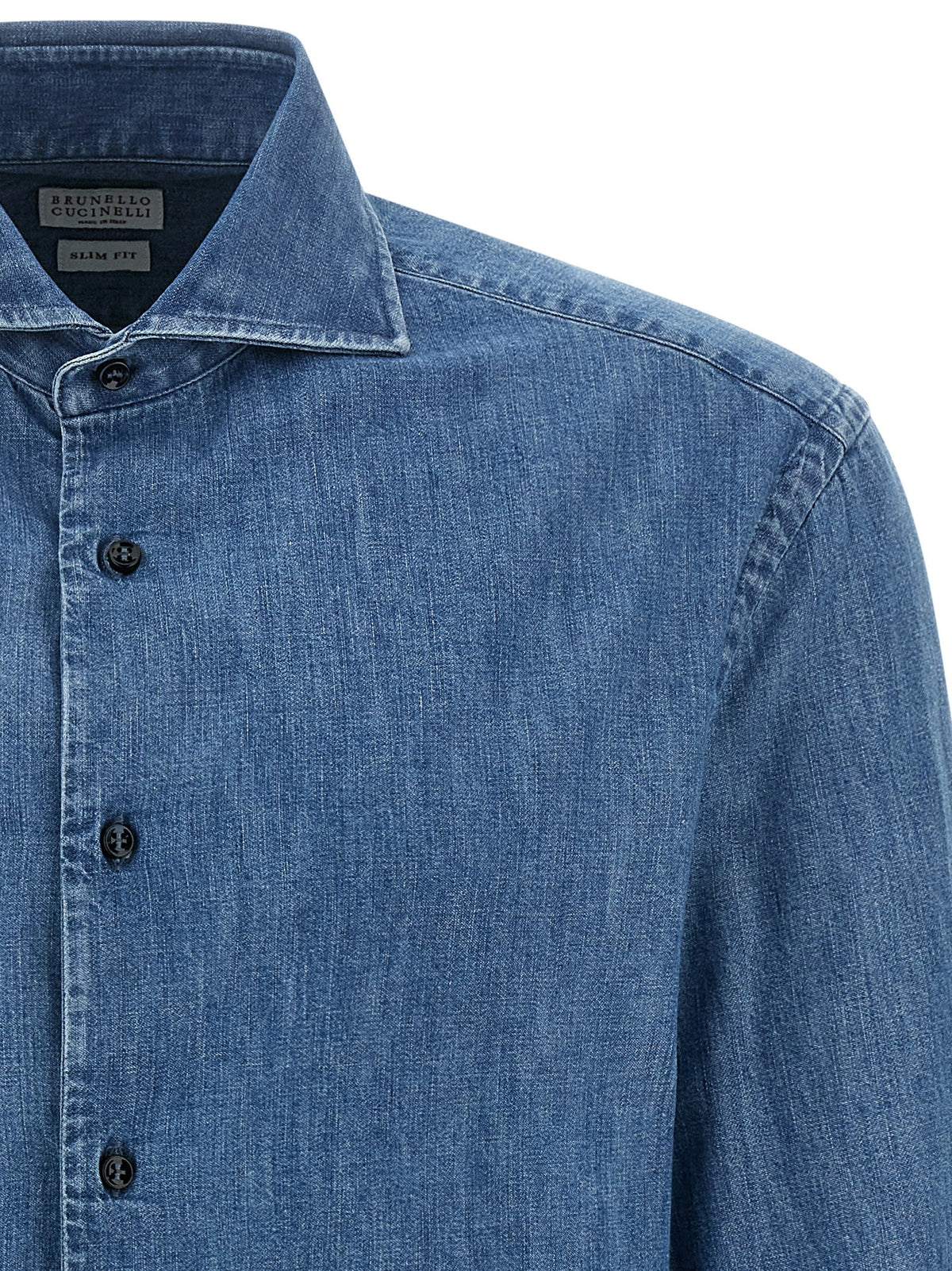Brunello Cucinelli Blue Cotton Blouse