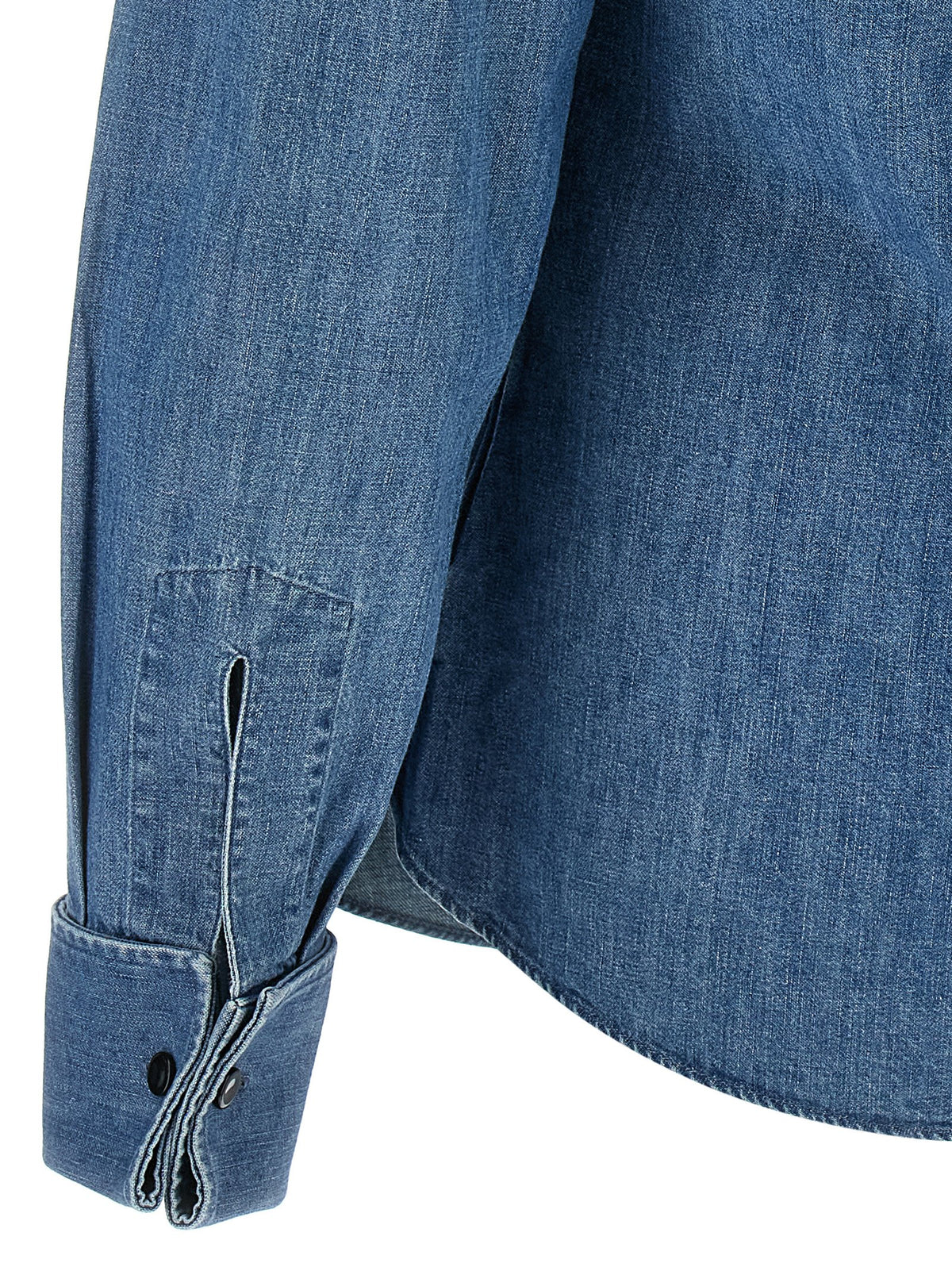 Brunello Cucinelli Blue Cotton Blouse