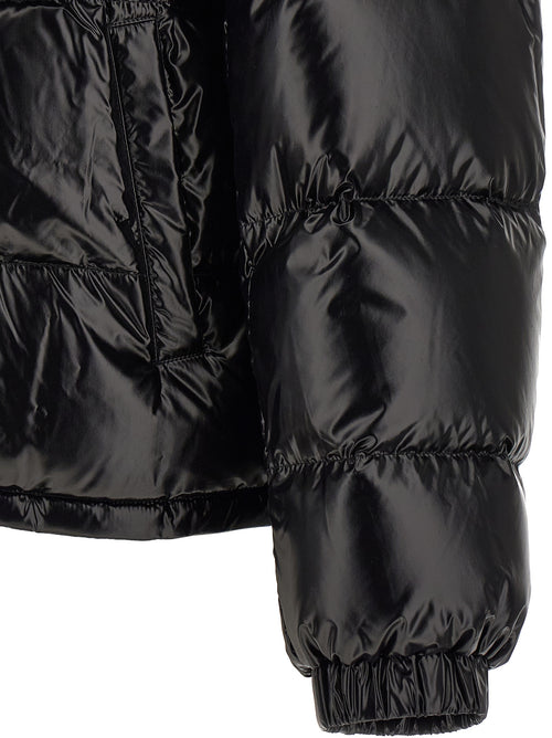 Versace Black Nylon Full-Length Jacket