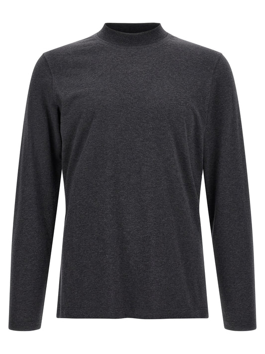 Brunello Cucinelli Gray Cotton T-Shirt