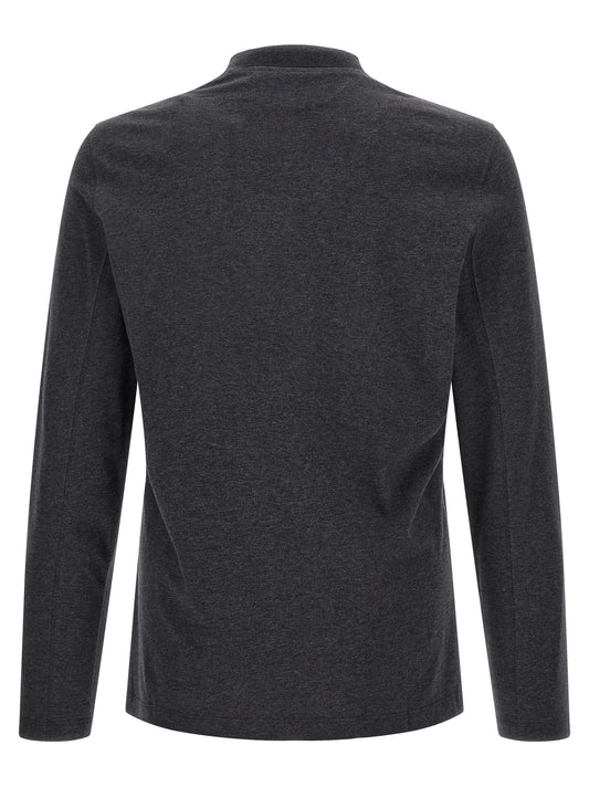 Brunello Cucinelli Gray Cotton T-Shirt