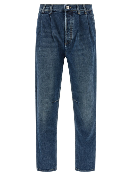 Brunello Cucinelli Blue Cotton Jeans Denim