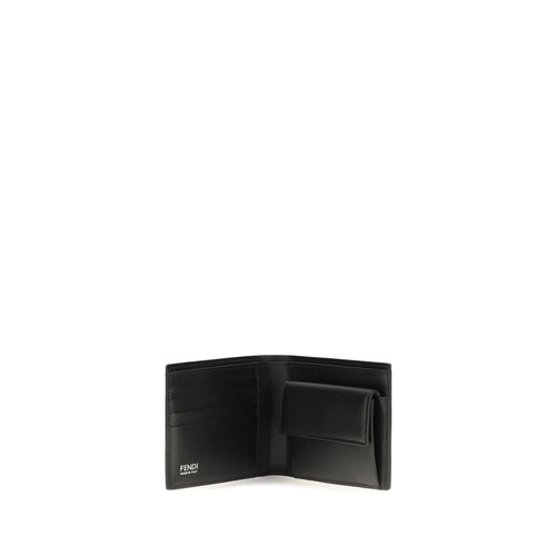 Fendi Black Calf Leather Bos Taurus Wallet