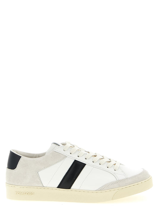 Tom Ford Bicolor Leather Low Top Sneakers