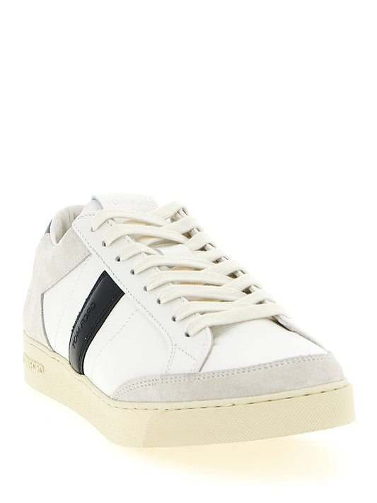 Tom Ford Bicolor Leather Low Top Sneakers
