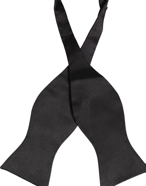 Dolce & Gabbana Men Black 100% Silk Adjustable Neck Papillon Bow Tie