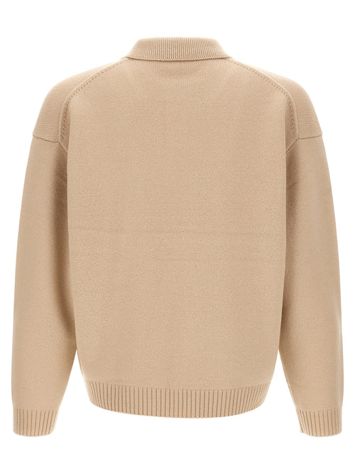 Maison Kitsuné Beige Wool Cardigan