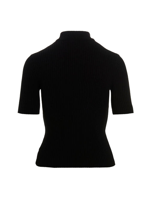 Courrèges Bicolor Viscose Cardigan