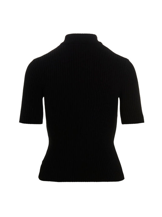 Courrèges Bicolor Viscose Cardigan