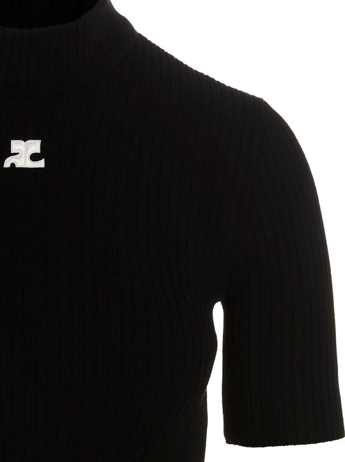 Courrèges Bicolor Viscose Cardigan