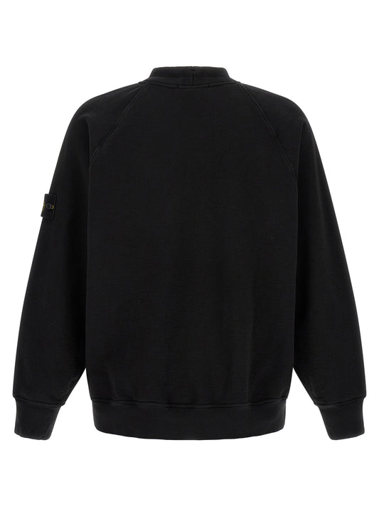 Stone Island Black Cotton Sweatshirt