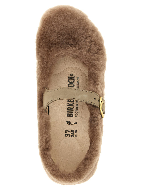 Birkenstock Gray Leather Ballet Flats