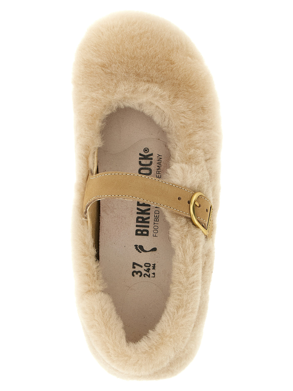 Birkenstock Beige Leather Ballet Flats