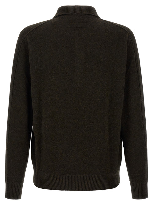ZEGNA Brown Wool Polo Shirt