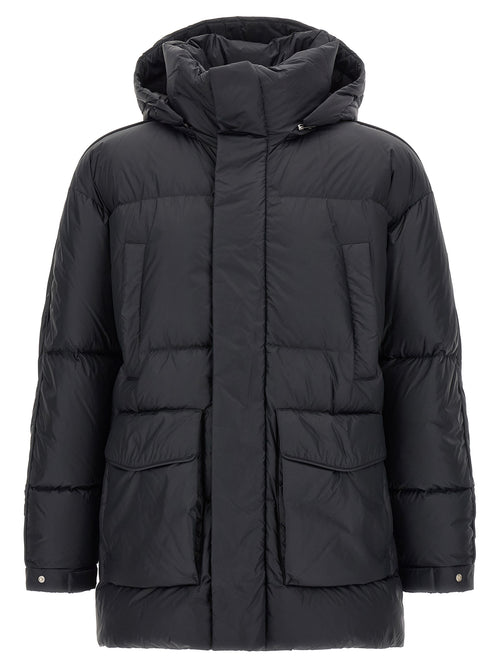 LAMINAR Black Polyamide Full-Length Jacket