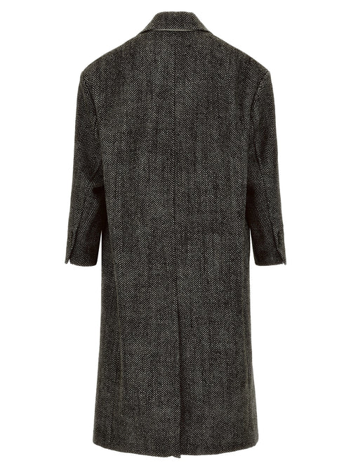 Ami Paris Black Virgin Wool Coat