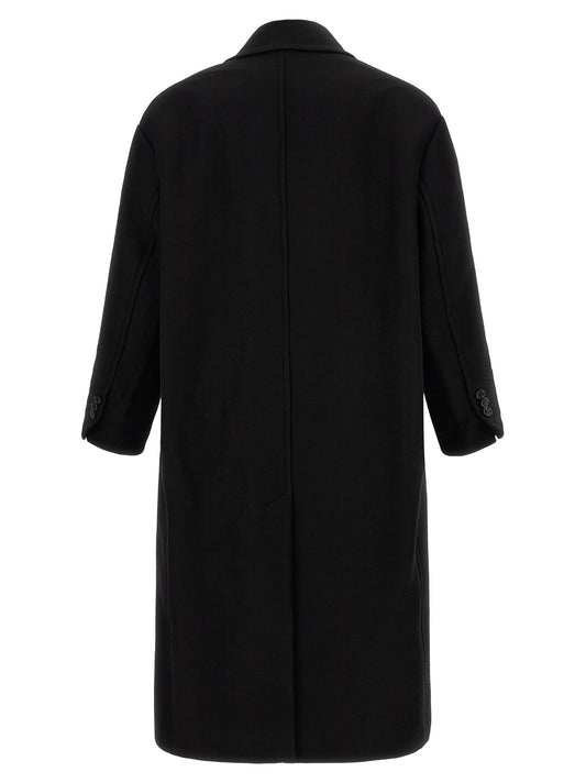 Ami Paris Black Wool Coat