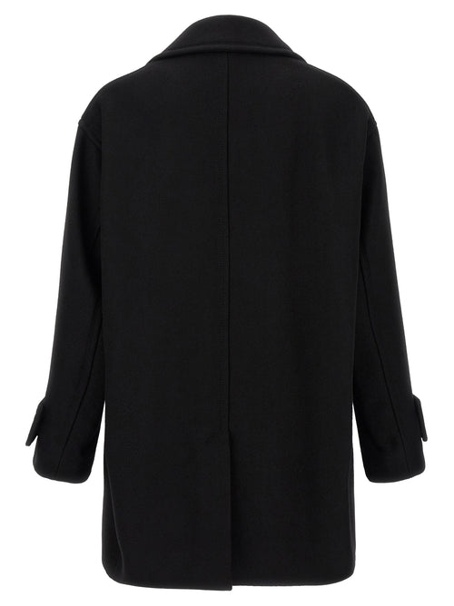 Ami Paris Black Virgin Wool Coat