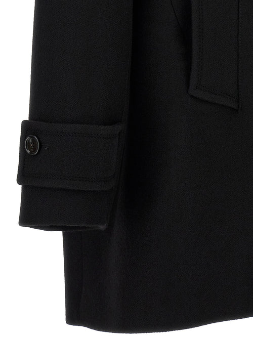 Ami Paris Black Virgin Wool Coat