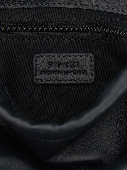 PINKO Blue Lambskin Shoulder Bag