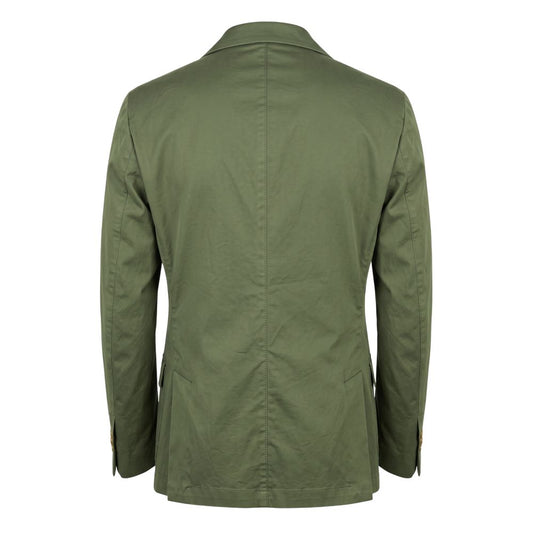 Roberto Pepe Luxury Green Cotton Men Jacket
