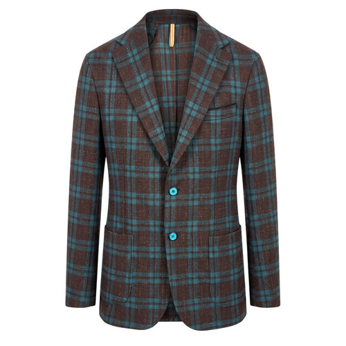 Roberto Pepe Luxury Brown Linen Men's Jacket