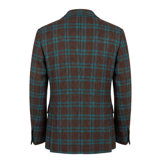 Roberto Pepe Luxury Brown Linen Men's Jacket
