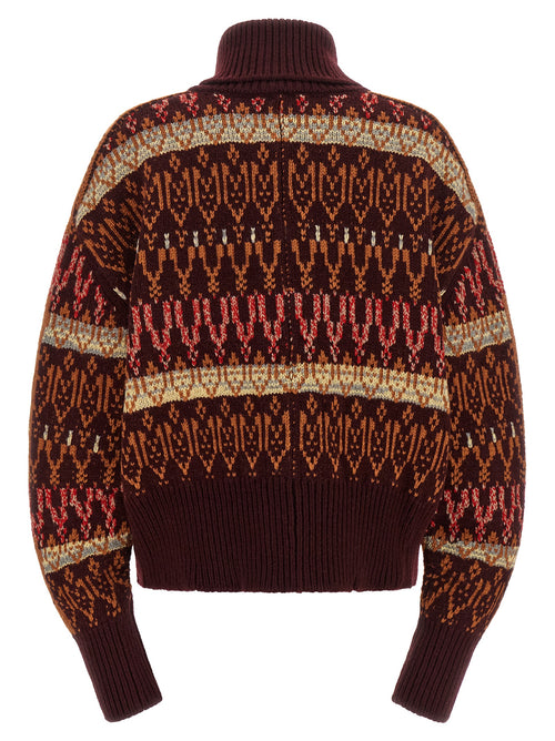 Dries Van Noten Bordeaux Wool Cardigan