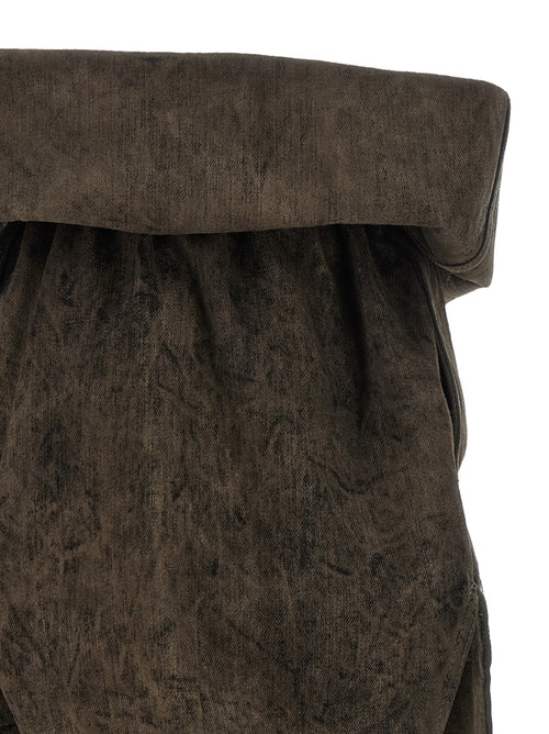 Rick Owens Gray Cotton Bermuda Shorts