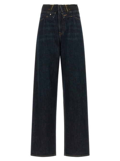 MM6 Maison Margiela Blue Cotton High-Waisted Jean