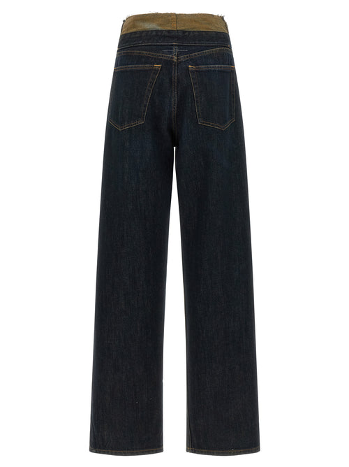 MM6 Maison Margiela Blue Cotton High-Waisted Jean
