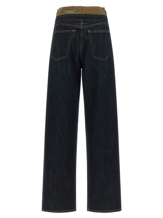 MM6 Maison Margiela Blue Cotton High-Waisted Jean