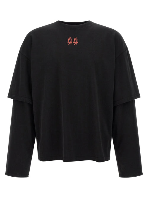44 Label Group Black Cotton T-Shirt