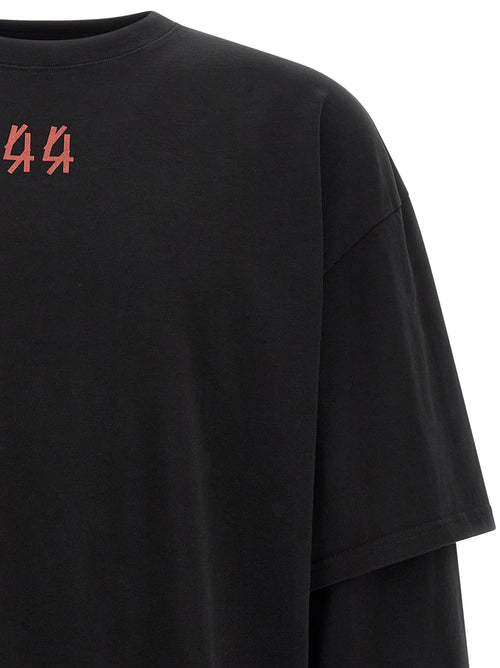 44 Label Group Black Cotton T-Shirt