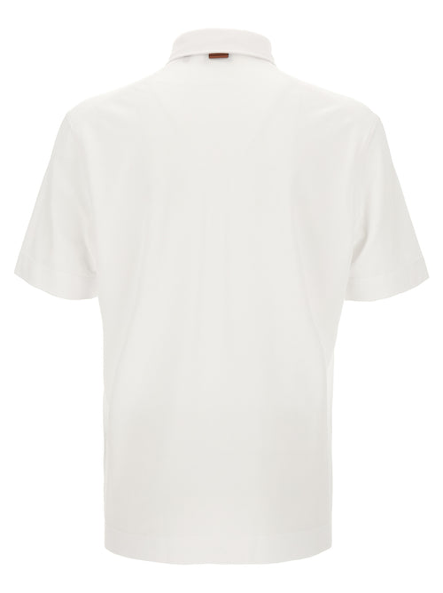ZEGNA White Cotton Polo Shirt