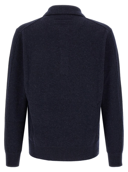 ZEGNA Blue Wool Polo Shirt
