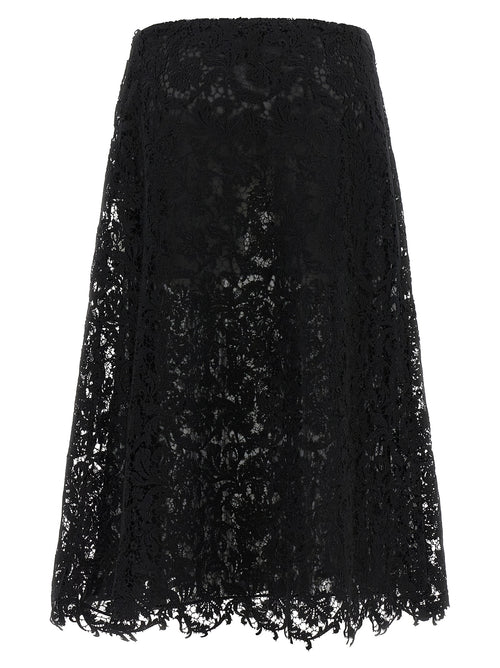 Fendi Black Cotton Midi Skirt