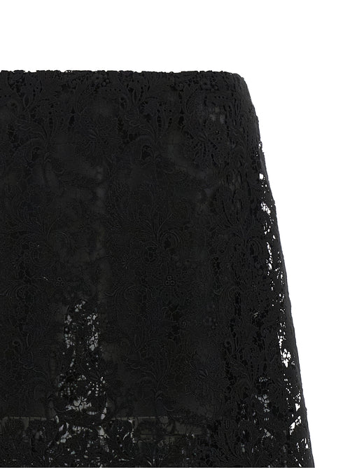 Fendi Black Cotton Midi Skirt