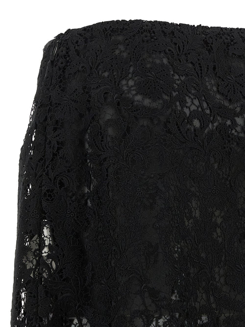Fendi Black Cotton Midi Skirt
