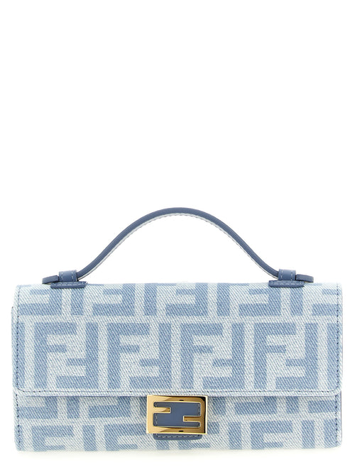 Fendi Blue Cotton Cardholder