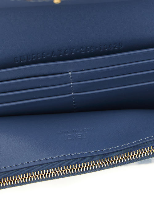 Fendi Blue Cotton Cardholder