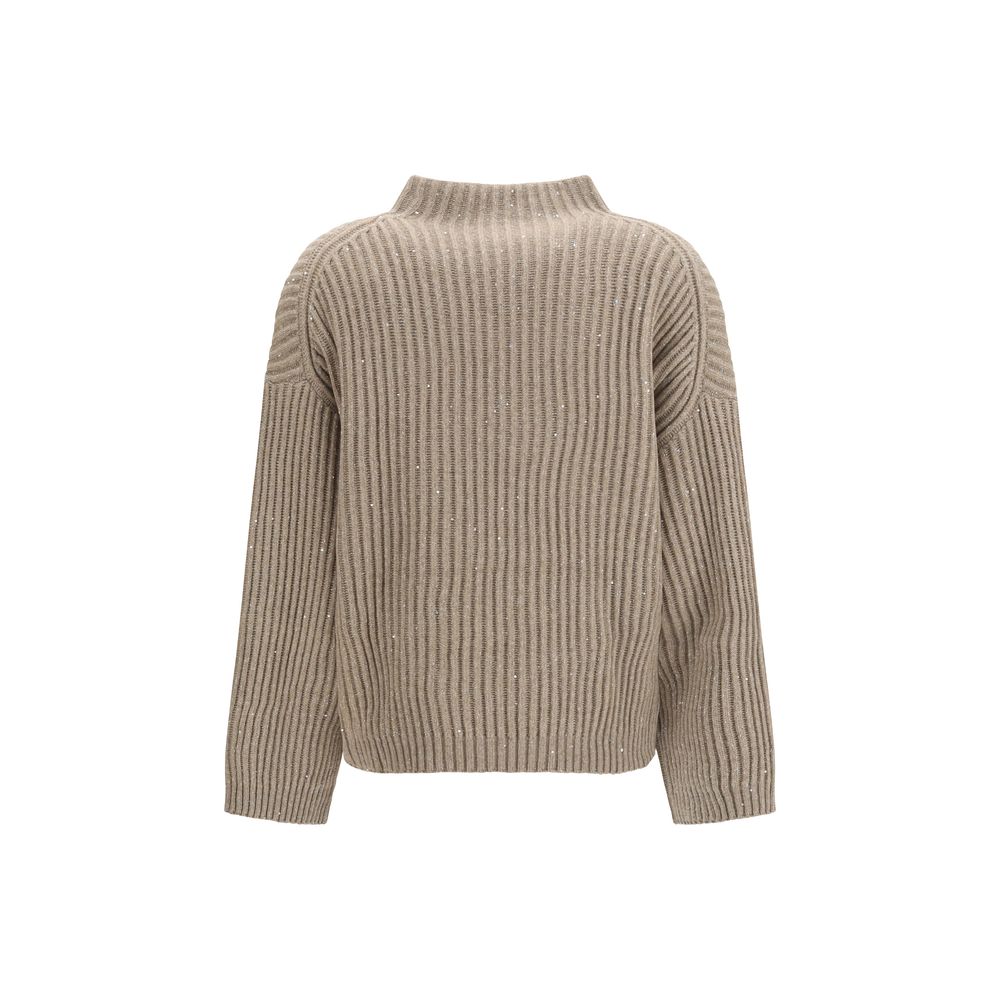 Brunello Cucinelli Beige Wool Turtleneck