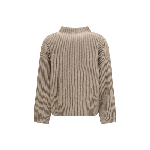 Brunello Cucinelli Beige Wool Turtleneck