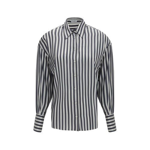 Brunello Cucinelli Multicolor Silk Pattern Shirt
