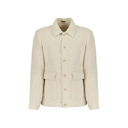 Autore Beige Virgin Wool Full-Length Jacket